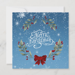 Merry Christmas with Bible Verse Holiday Card