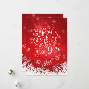 Merry Christmas with Bible Verse Holiday Card