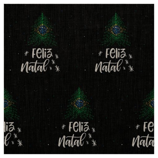 Merry Christmas with Brazil flag Fabric