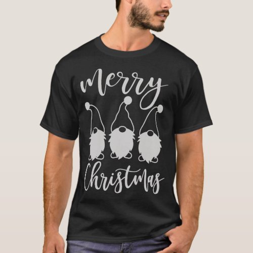 Merry Christmas With Gnomes Santa Xmas Holiday T_Shirt