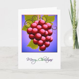 Merry Christmas with Grapes Card