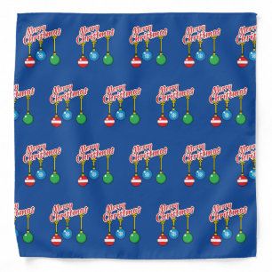 Merry Christmas with Hanging Balls Bandana
