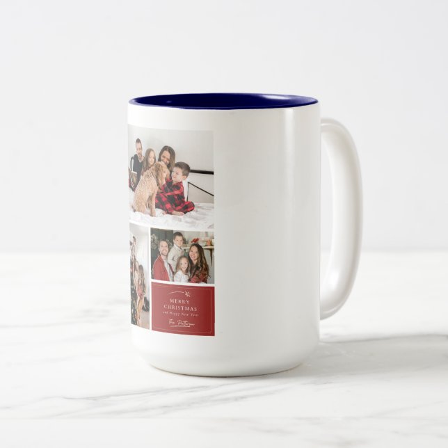Merry Christmas with Happiness Family Mug (Front Right)