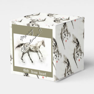 Merry christmas with horse (rewite by yiurself) favor boxes