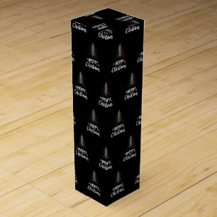 Merry Christmas with Ireland flag Wine Box