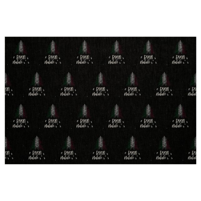 Merry Christmas with Italy flag Fabric (Fat Quarter)