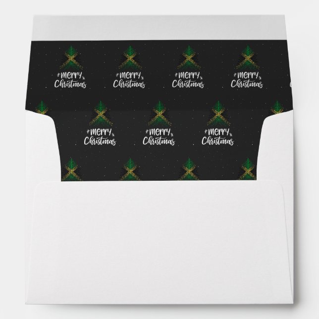 Merry Christmas with Jamaica flag Envelope (Back (Bottom))