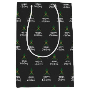 Merry Christmas with Jamaica flag Medium Gift Bag