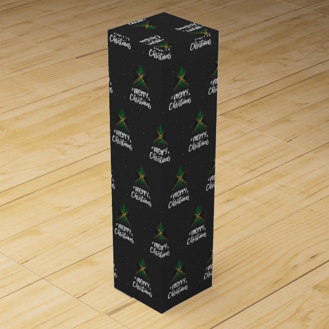 Merry Christmas with Jamaica flag Wine Box (Front)