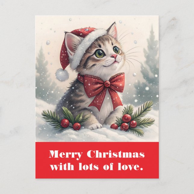 Merry Christmas with lots of love. Postcard (Front)