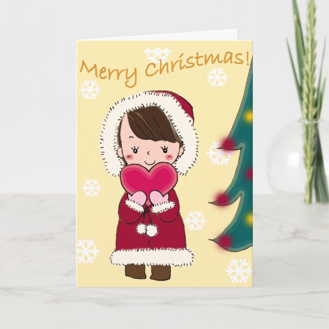 Merry Christmas With Love Greeting Card (Front)
