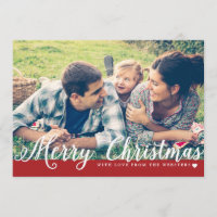 Merry Christmas with Love Photo Holiday Greeting