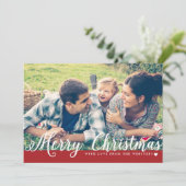 Merry Christmas with Love Photo Holiday Greeting (Standing Front)