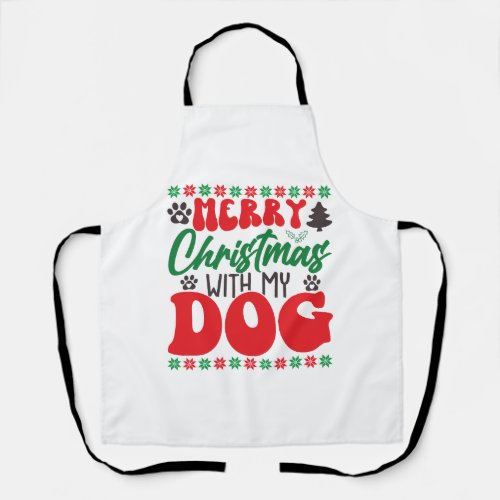 Merry Christmas with my Dog_01 Apron