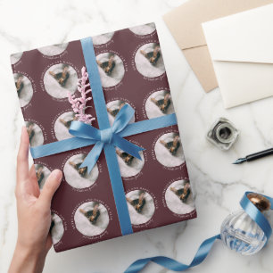Merry Christmas with One Circle Photo Chocolate Wrapping Paper