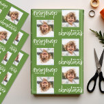 Merry Christmas with One Square Photo green Wrapping Paper Sheets<br><div class="desc">Add one picture to this cute holiday illustration - perfect for the kids. A simple and modern photo to make a memorable wrap under your tree.</div>