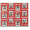 Merry Christmas with One Square Photo - red