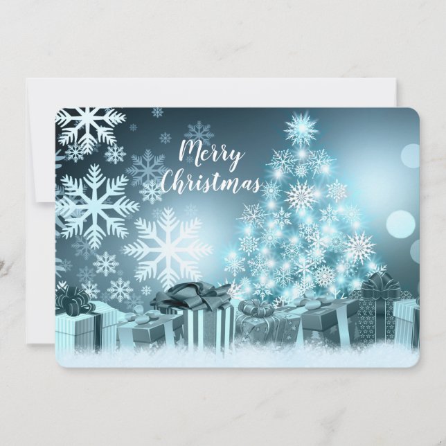 Merry Christmas with Quote Holiday Card (Front)