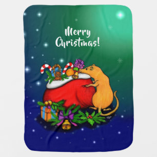 Merry Christmas with Rat Prince Baby Blanket