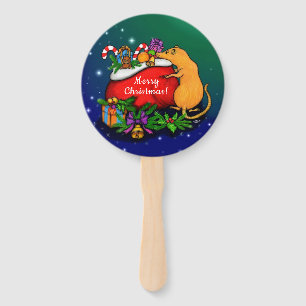 Merry Christmas with Rat Prince Hand Fan