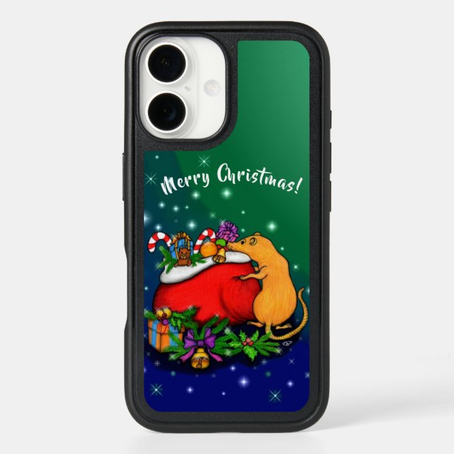 Merry Christmas with Rat Prince Otterbox iPhone Case (Back)