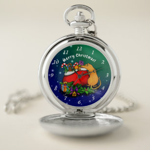 Merry Christmas with Rat Prince Pocket Watch