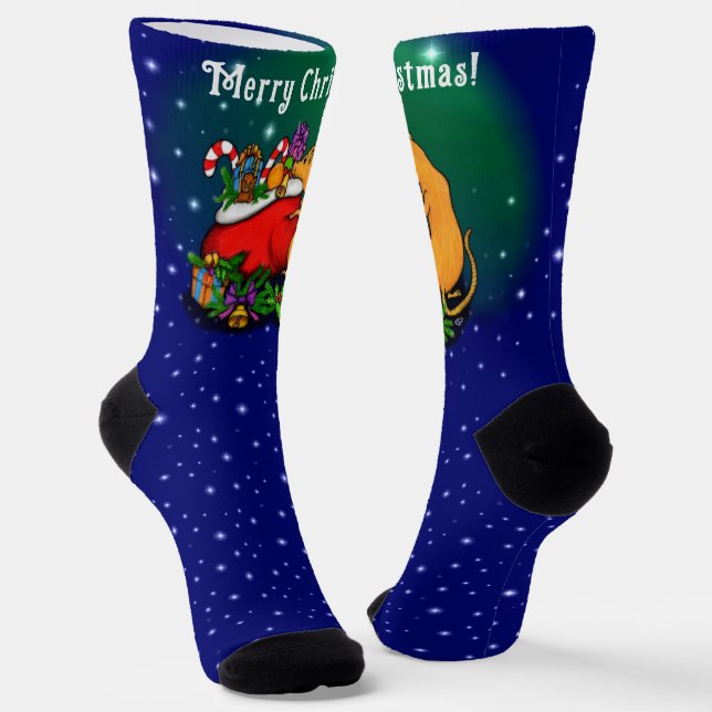 Merry Christmas with Rat Prince Socks (Angled)