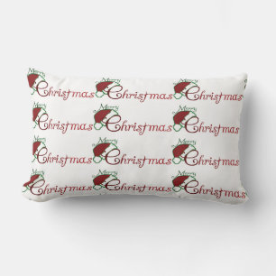 ***MERRY CHRISTMAS WITH RED BACK* CHRISTMAS PILLOW
