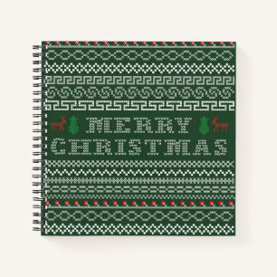 Merry Christmas With Snow Man Notebook