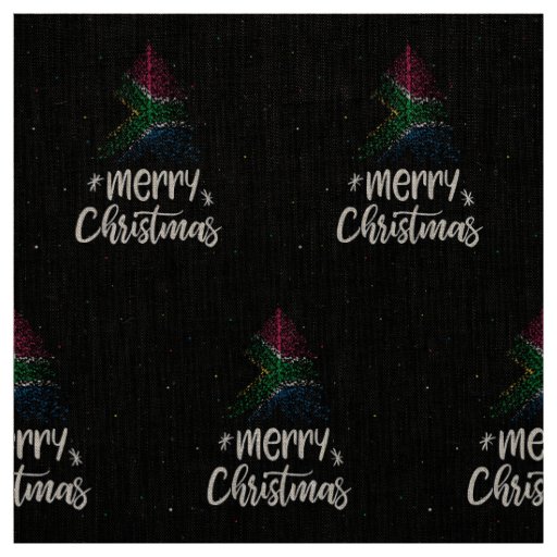 Merry Christmas with South Africa flag Fabric