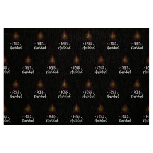 Merry Christmas with Spanish  flag Fabric