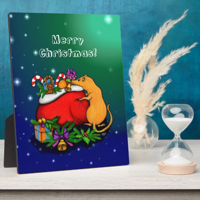 Merry Christmas with the Rat Prince Plaque (Side)