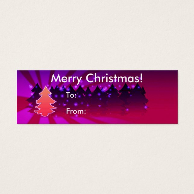 Merry Christmas With Trees Tag (Front)