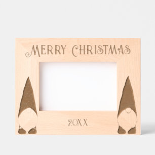 Merry Christmas with Two Gnomes Engraved Frames