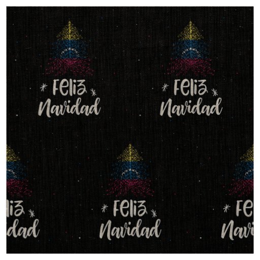 Merry Christmas with Venezuela  flag Fabric