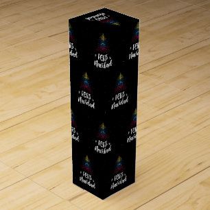 Merry Christmas with Venezuela flag Wine Box