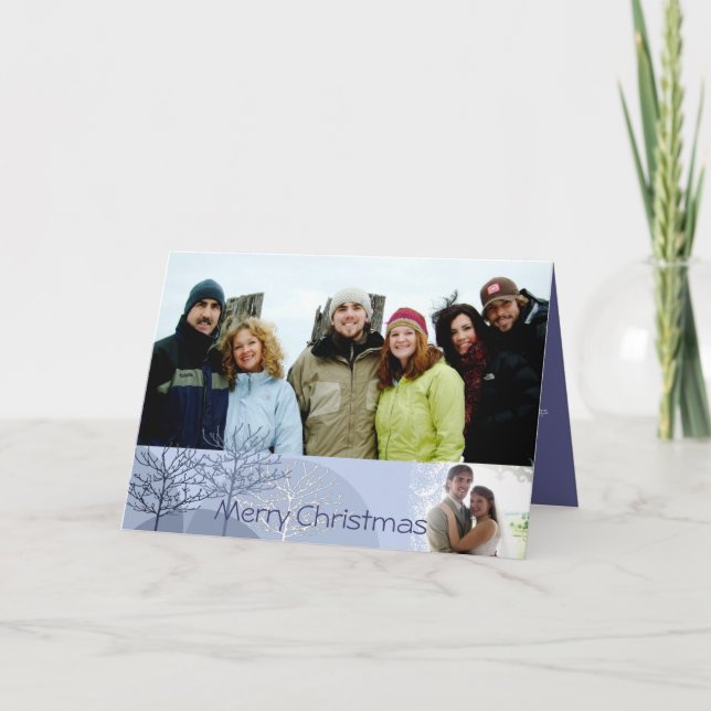 Merry Christmas with Your Christmas Letter Inside Holiday Card (Front)