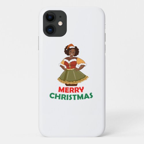 Merry Christmas Woman Skirt iPhone 11 Case