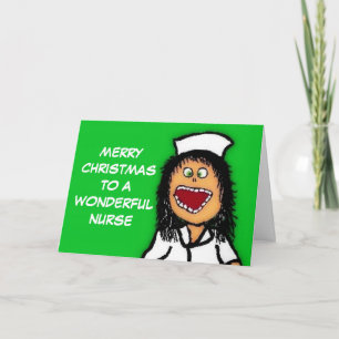 Merry Christmas Wonderful Nurse Holiday Card