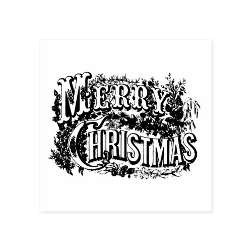 MERRY CHRISTMAS WOOD ART STAMP