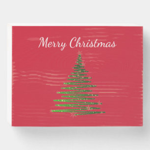 Merry Christmas wood box sign