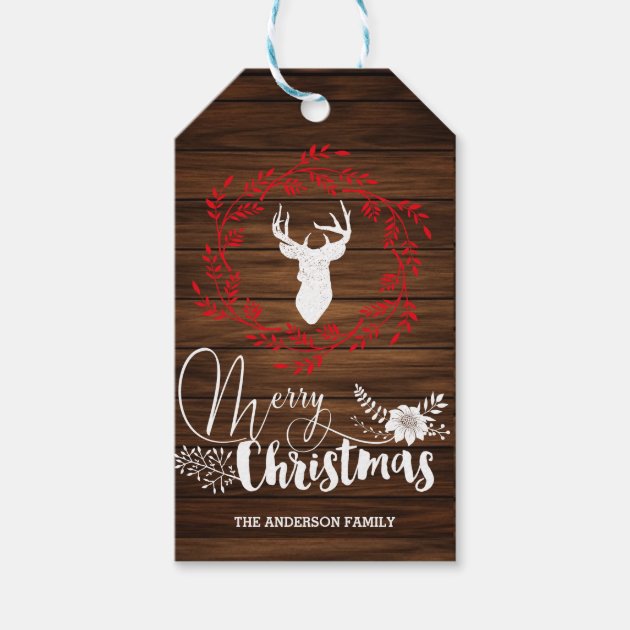 Merry Christmas Wood Gift Tags
