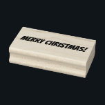 Merry Christmas Wood Rubber Stamp<br><div class="desc">Stamp Merry Christmas on the outside of your package or use it to make your own wrapping paper! Don’t forget to add the ink pad!</div>