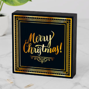 Merry Christmas Wooden Box Sign