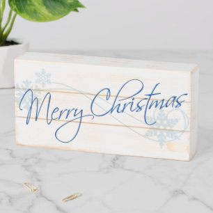 Merry Christmas Wooden Box Sign