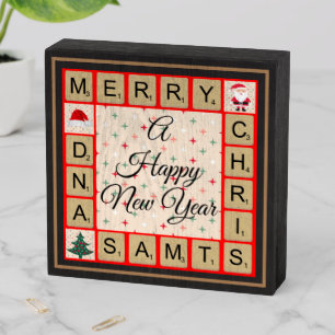 Merry Christmas Wooden Box Sign