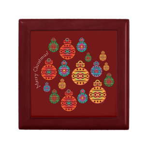Merry Christmas Wooden Jewelry Keepsake Box