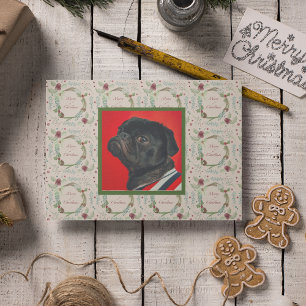 Merry Christmas Woodland Evergreen Wreath  Invitation