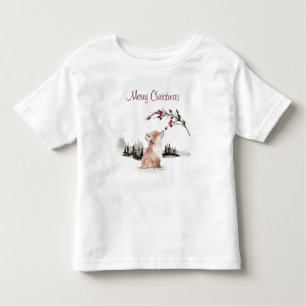 Merry Christmas Woodland Fox Toddler T-shirt