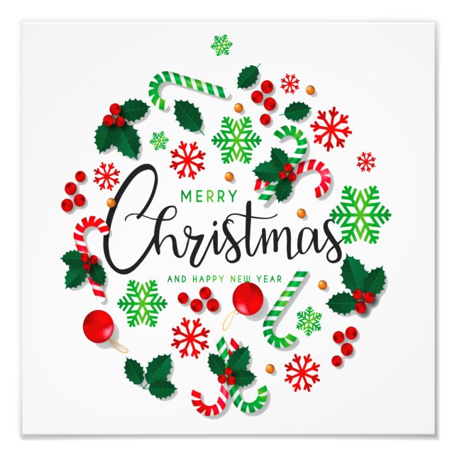 merry Christmas world Photo Print (Front)